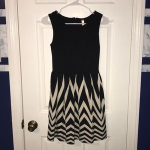 Black chevron dress